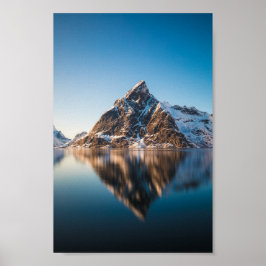 Poster Lofoten Norway Mountain Landscape Photo