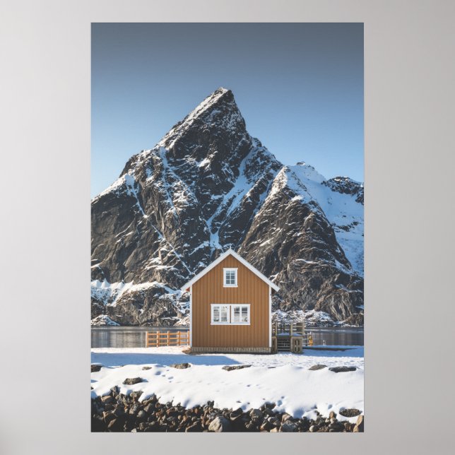 Poster Lofoten Yellow Cabin (Frente)