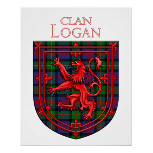 Pôster Logan Tartan Scottish Xadrez Lion Rampant