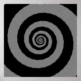 Poster Logarithmic Spiral Over Linear Spiral