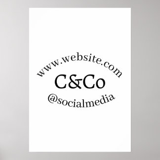 Poster logo name letter company social media website simp