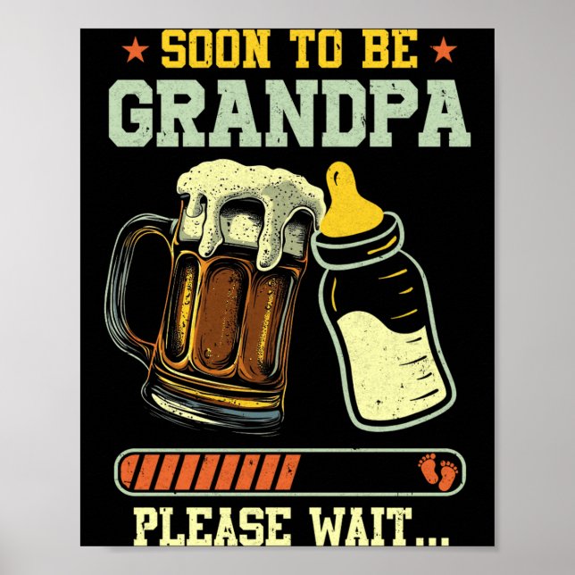 Poster Logo Será Avô Est 2025 Anúncio de Gravidez (Frente)