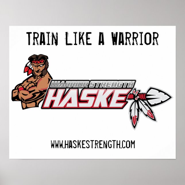 Pôster Logotipo2, www.haskestrength.com, Treinamento como (Frente)