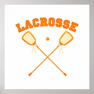 Pôster Logotipo alaranjado do Lacrosse