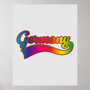 Poster logotipo alemão Rainbow
