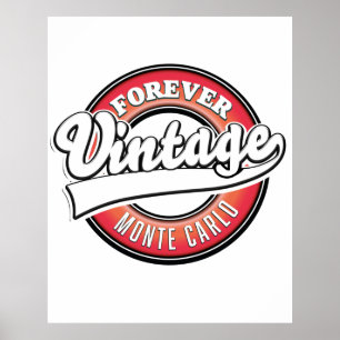 Poster logotipo antigo monte carlo para sempre