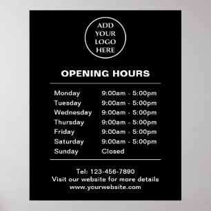 Poster Logotipo Aqui Armazene Horas Empresa comercial Cor