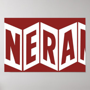 Poster Logotipo branco da Cinerama Vintage