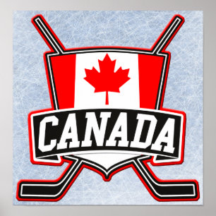 Pôster Logotipo canadense do hóquei