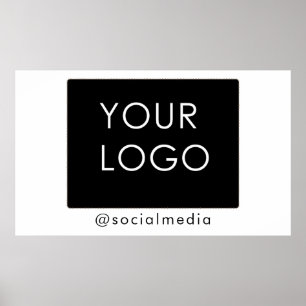 Poster Logotipo comercial da empresa moderna Mídia social