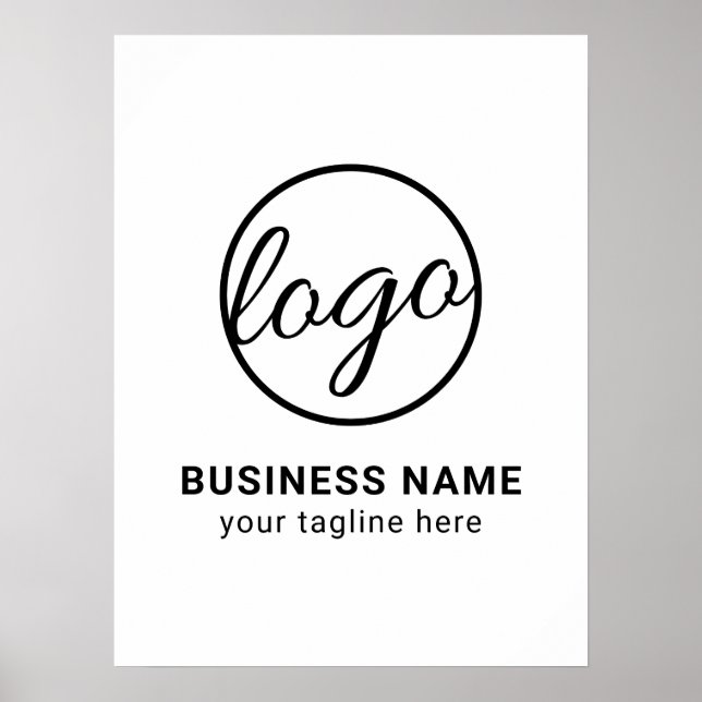 Poster Logotipo comercial simples da empresa com marca pe (Frente)