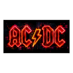 Pôster Logotipo da Banda de Rock ACDC