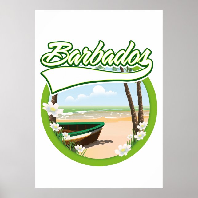 Poster logotipo da Barbados Travel (Frente)