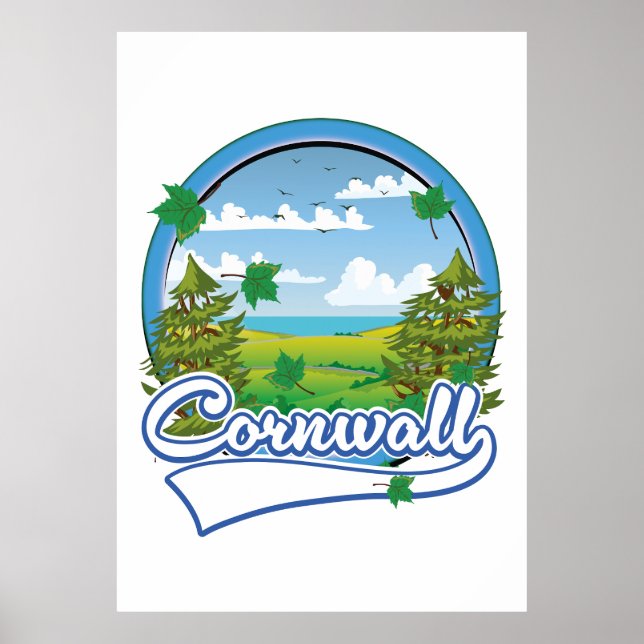 Poster logotipo da Cornwall Travel (Frente)