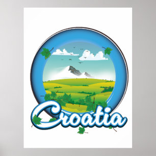 Poster logotipo da Croácia Travel