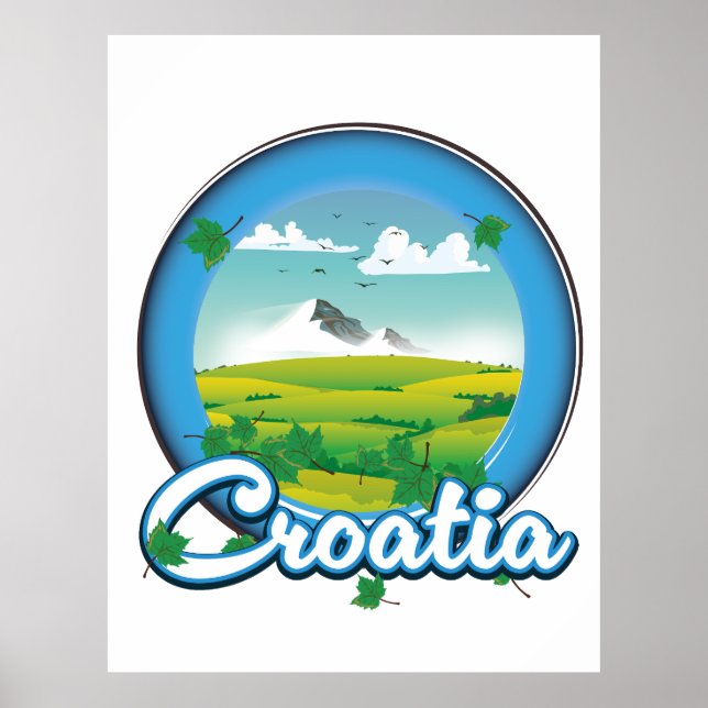 Poster logotipo da Croácia Travel (Frente)