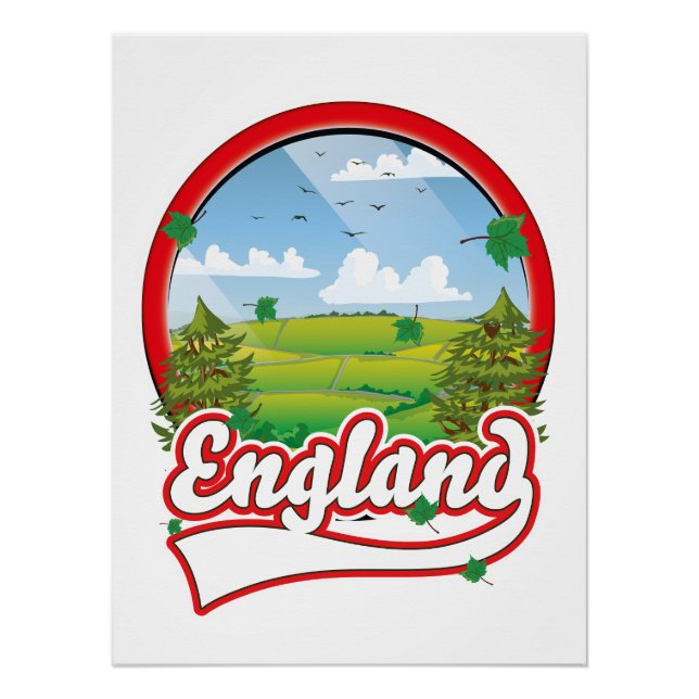 Pôster logotipo da England Travel (Frente)