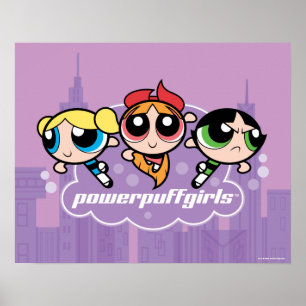 Poster Logotipo da equipe de garotas Powerpuff