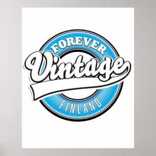 Poster Logótipo da Forever Vintage na Finlândia