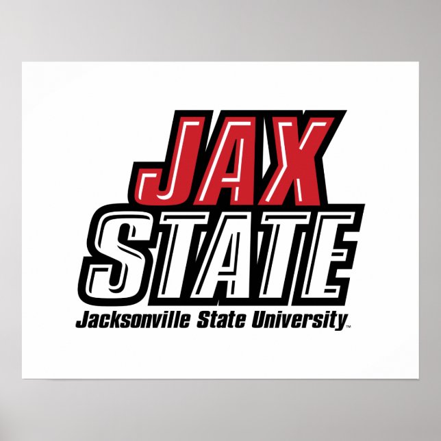 Poster Logotipo da Jacksonville State University JAX STAT (Frente)