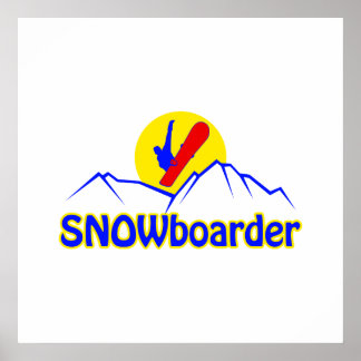 Pôster logotipo da SNOWboarder