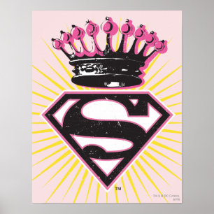 Pôster Logotipo da Supergirl com Coroa