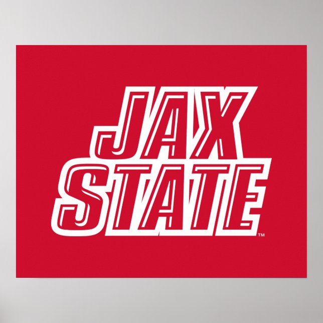 Poster Logotipo da Universidade Estadual de Jacksonville  (Frente)