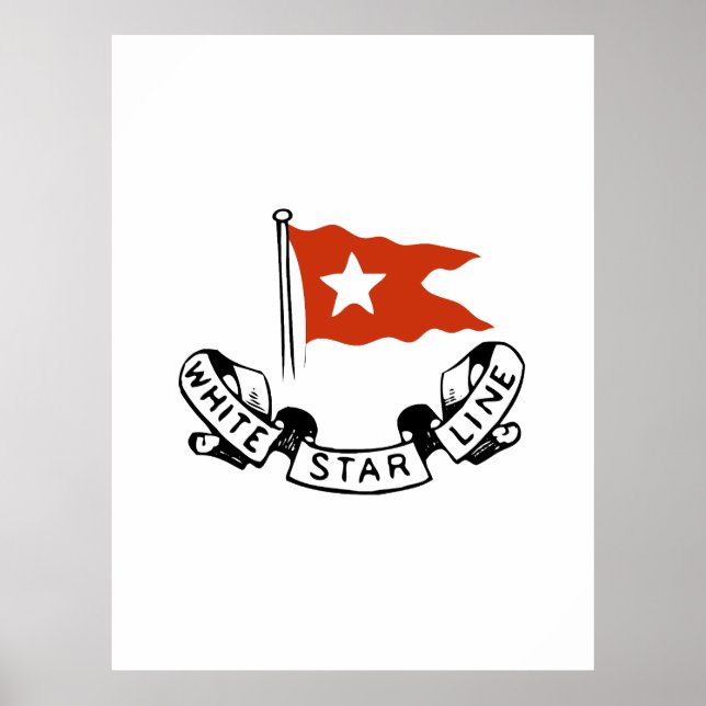 Poster Logotipo da White Star Line (Frente)