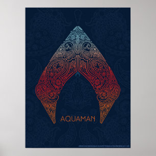 Poster Logotipo de Aquaman   Paisley Aquaman