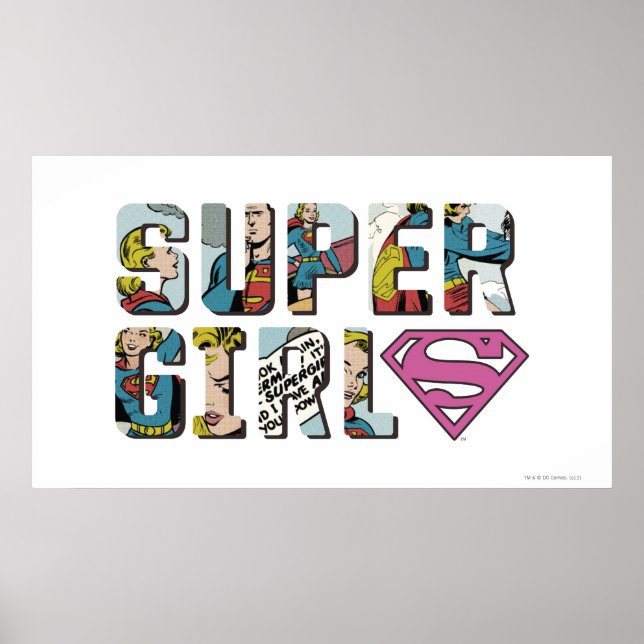 Poster Logotipo de banda desenhada da Supergirl (Frente)