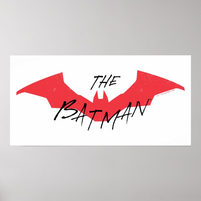 Poster Logotipo de Bat Manuscrito de Batman (Frente)