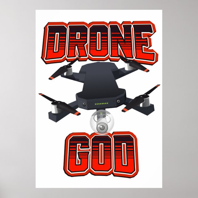 Poster Logotipo de Deus do Drone (Frente)