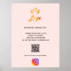 Poster Logotipo de empresa qr código instagram blush rosa (Frente)