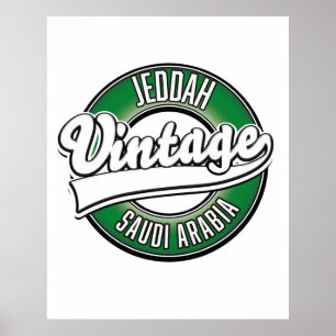 Poster logotipo de jeddah arábia saudita