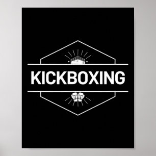 Poster Logotipo de Luta de Kickboxing