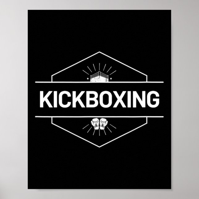 Poster Logotipo de Luta de Kickboxing (Frente)