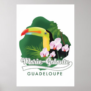 Poster logotipo de Marie Galante Guadeloupe