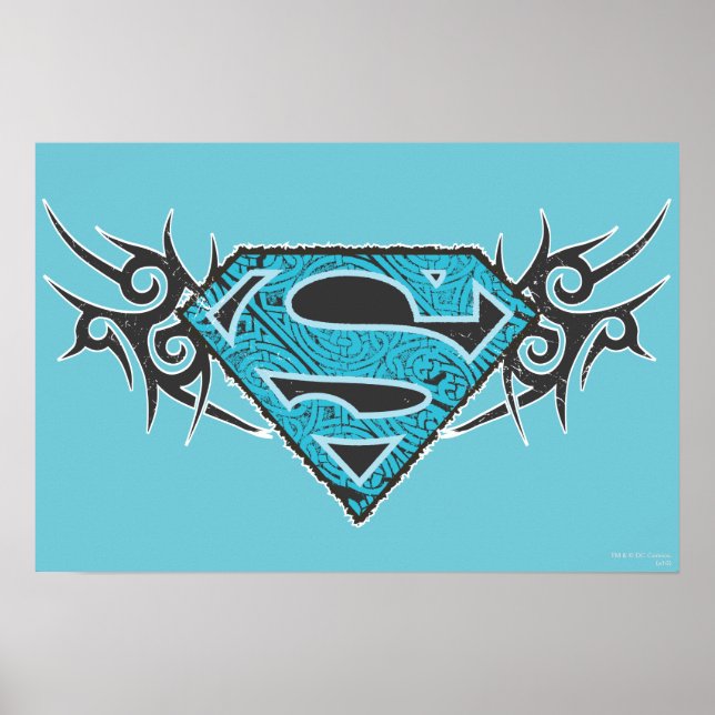 Pôster Logotipo de padrão tribal da Supergirl (Frente)