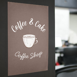 Pôster Logotipo de Pequena Casa de Café
