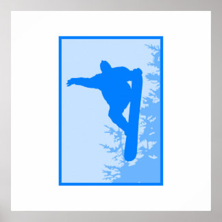 Poster Logotipo de prancheta azul