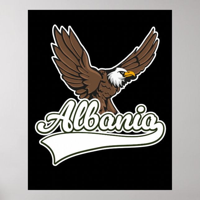 Poster logotipo de viagem da Albânia (Frente)