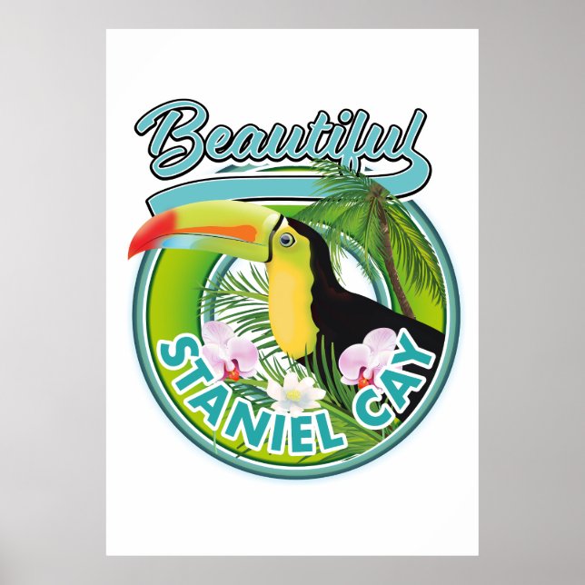 Poster logotipo de viagem de Staniel Cay (Frente)