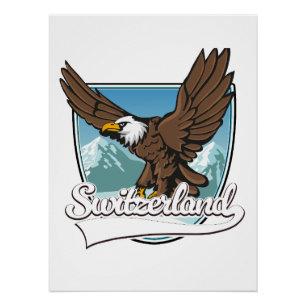Pôster Logotipo de Viagem de suiça