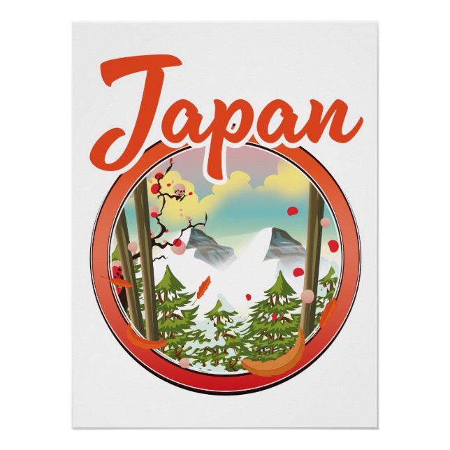 Pôster logotipo de viagem Japão (Frente)