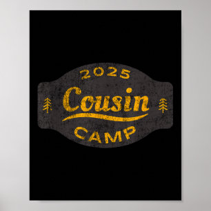 Poster Logotipo do Acampamento de Primos Vintage 2025 - F