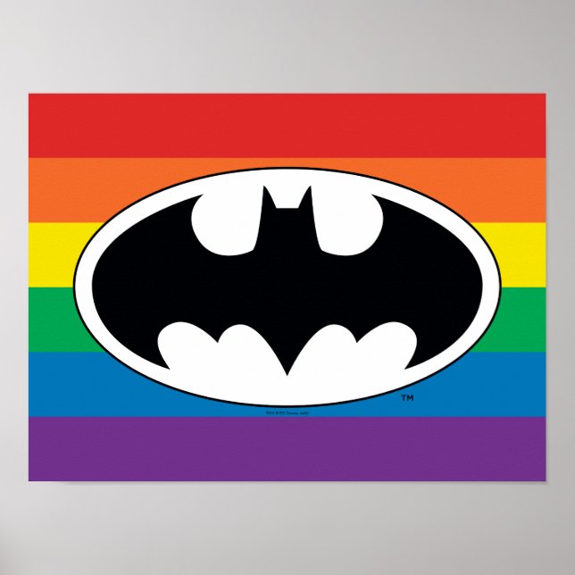 Poster Logotipo do Batman Rainbow (Frente)