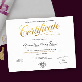 Poster Logotipo do Certificado de Ouro Classy Diploma Bás