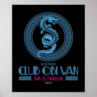 Poster Logotipo do Club Obi Wan inspirado no Templo do Do