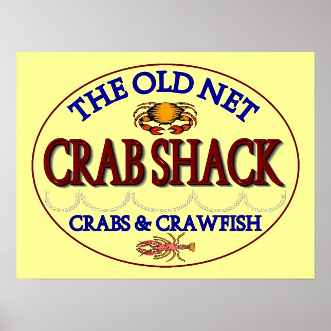 Pôster Logotipo do Crab Shack (Frente)