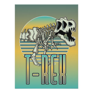 Pôster Logotipo do desenho animado T-REX